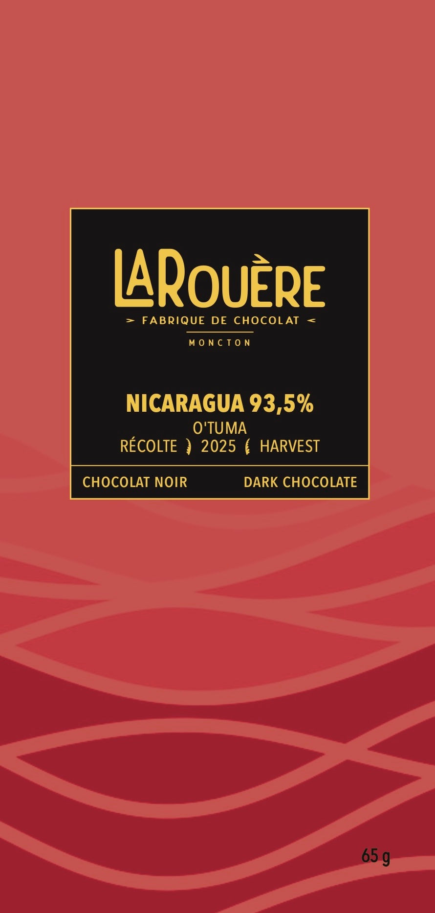 Nicaragua, O'Tuma 93.5% – Chocolat Noir / Dark Chocolate