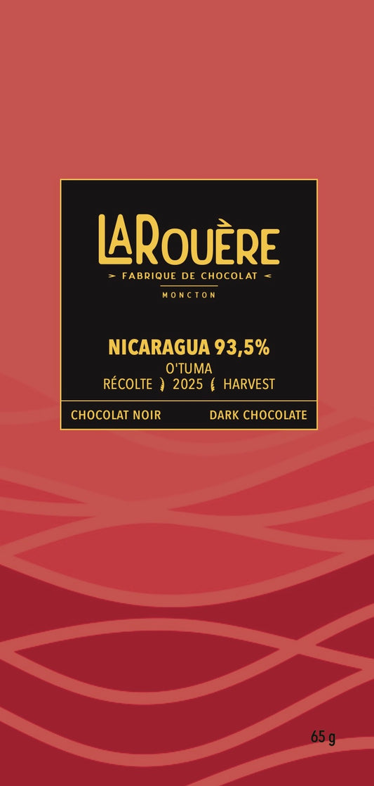 Nicaragua, O'Tuma 93.5% – Chocolat Noir / Dark Chocolate