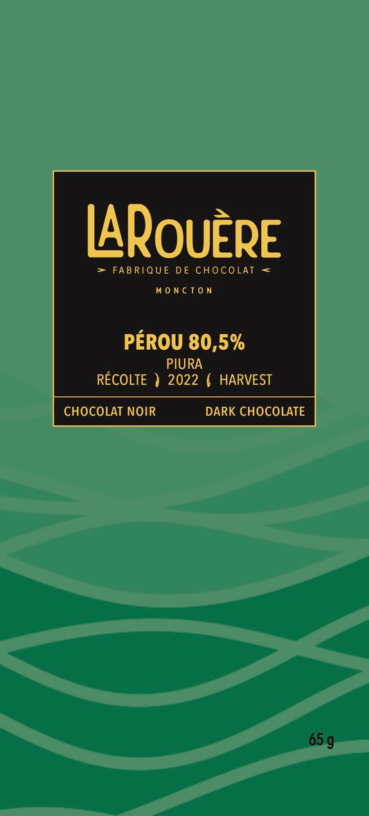 Pérou, Piura 80,5% – Chocolat Noir / Dark Chocolate