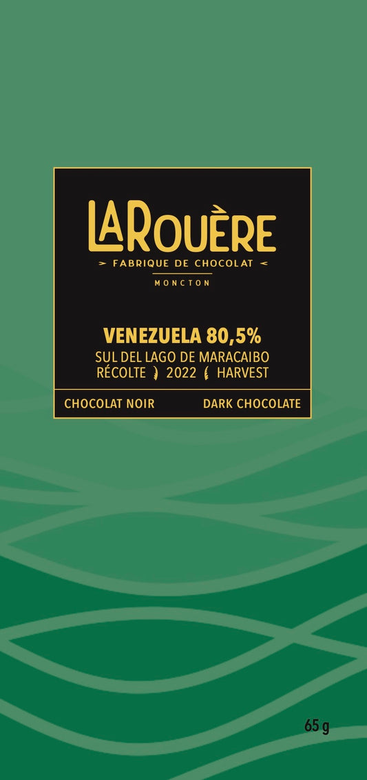 Venezuela, Sur del Lago de Maracaibo 80,5% – Chocolat Noir / Dark Chocolate